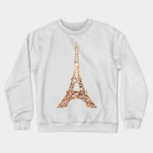 Eiffel Tower - rose gold glitter Crewneck Sweatshirt
